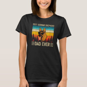 Mens Vintage Best German Shepherd Dad Ever Father T-Shirt