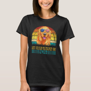 Mens Vintage Best Golden Retriever Dad Ever Men Fa T-Shirt
