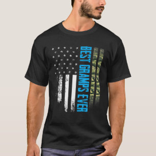 Mens Vintage Best Gramps Ever Camo American Flag D T-Shirt