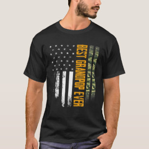 Mens Vintage Best Grandpop Ever Camo American Flag T-Shirt