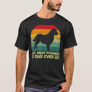 Mens  Vintage Best Great Pyrenees Dad Ever Father' T-Shirt