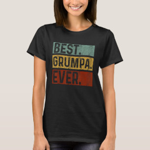 Mens Vintage Best Grumpa Ever Dad Papa Father's T-Shirt