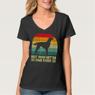 Mens Vintage Best Irish Setter Dad Ever Father's T-Shirt