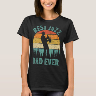 Mens  Vintage Best Jazz Dad Ever Father's Day T-Shirt
