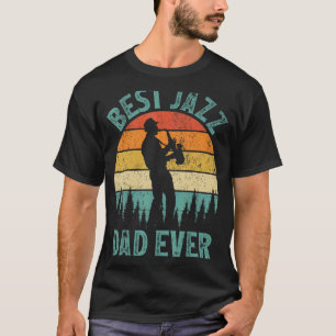 Mens  Vintage Best Jazz Dad Ever Father's Day T-Shirt