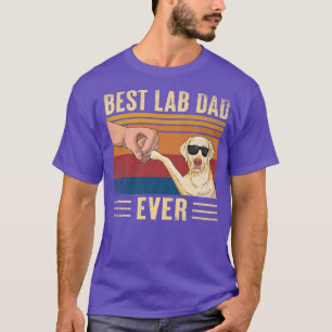 Mens Vintage Best Lab Dad Ever Fist Bump Labrador T-Shirt