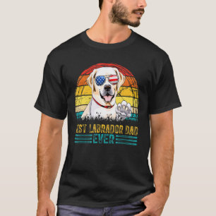 Mens Vintage Best Labrador Dad Ever Men Father's D T-Shirt