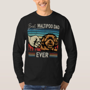 Mens Vintage Best Maltipoo Dad Dog For Fathers D T-Shirt