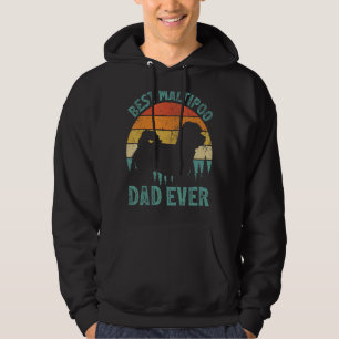Mens Vintage Best Maltipoo Dad Ever Father's Day Hoodie