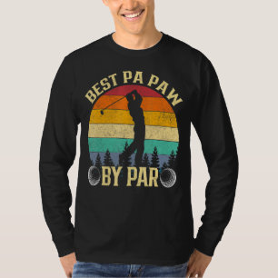Mens Vintage Best Pa Paw By Par Father's Day Golf T-Shirt