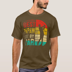 Mens Vintage Best Papaw By Par Lover Golf Fathers T-Shirt