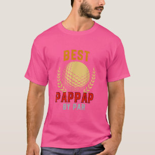 Mens Vintage Best Pappap By Par Grandpa Golfer Fat T-Shirt