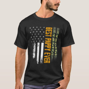 Mens Vintage Best Pappy Ever Camo American Flag Di T-Shirt