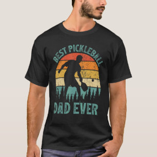 Mens Vintage Best Pickleball Dad Ever Father's Da T-Shirt