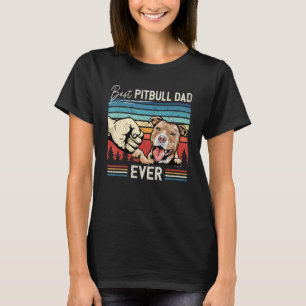 Mens Vintage Best Pitbull Dad Dog   For Fathers Da T-Shirt