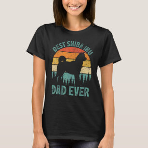 Mens Vintage Best Shiba Inu Dad Ever Father's Day T-Shirt