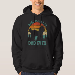 Mens Vintage Best Shih Tzu Dad Ever Father's Day Hoodie