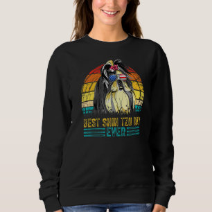 Mens Vintage Best Shih Tzu Dad Ever Men Father's D Sweatshirt