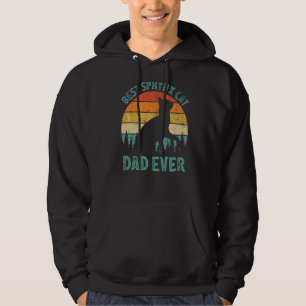 Mens Vintage Best Sphynx Cat Dad Ever Father's Da Hoodie