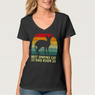 Mens Vintage Best Sphynx Cat Dad Ever Father's Da T-Shirt