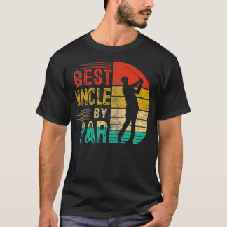 Mens Vintage Best Uncle By Par Lover Golf Gifts Fo T-Shirt