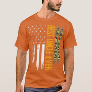 Mens Vintage Best Uncle Ever Camo American Flag Di T-Shirt