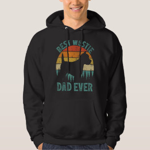 Mens Vintage Best Westie Dad Ever Father's Day Hoodie
