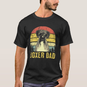 Mens Vintage Boxer Dad Retro Boxer Dog Dad Father T-Shirt