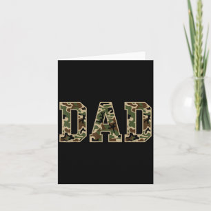 Mens Vintage Camo Duck Hunting Dad Old Camo Dad  Card