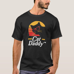 Mens Vintage Cat Daddy Birthday Fathers Day T-Shirt