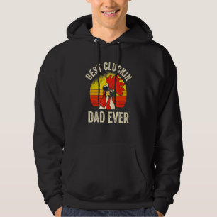 Mens Vintage Chicken Dad Best Cluckin Dad Ever Pro Hoodie
