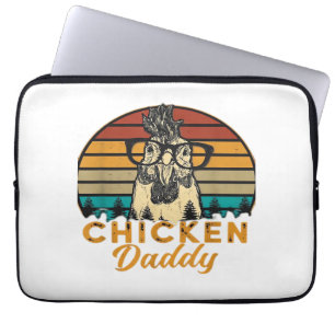 Mens Vintage Chicken Daddy Chicken Dad Father Farm Laptop Sleeve