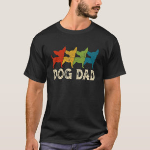 Mens Vintage Chihuahua Dog Dad Father's Day Pet T-Shirt