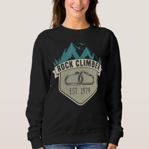 Mens Vintage Climbing Badge Climbing Born 1979 Sweatshirt