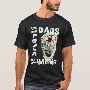 Mens Vintage Climbing Carabiner Awesome Dads Love T-Shirt