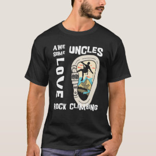 Mens Vintage Climbing Carabiner Awesome Uncles Lov T-Shirt