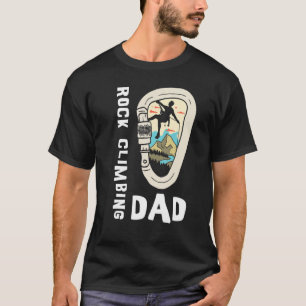 Mens Vintage climbing carabiner, rock climbing dad T-Shirt
