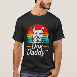 Mens Vintage Corgi Dog Daddy Dog Dad Father's Day T-Shirt
