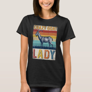 Mens Vintage Crazy Goat Lady Goats Farmer T-Shirt