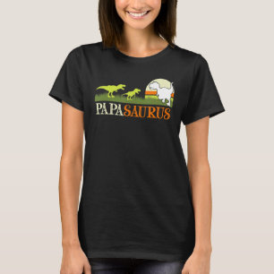 Mens Vintage Dad Saying Papasaurus Father T-Shirt