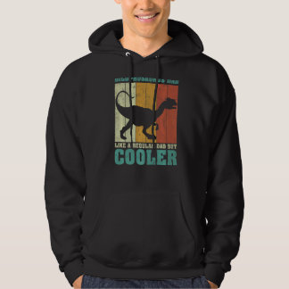 Mens Vintage Dilophosaurus Dad Like A Regular Dad Hoodie