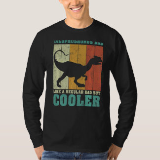 Mens Vintage Dilophosaurus Dad Like A Regular Dad  T-Shirt