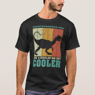 Mens Vintage Dilophosaurus Dad Like A Regular Dad  T-Shirt