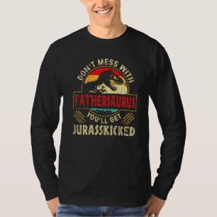 Mens Vintage Dinosaurs Father Rex Saurus Family Ma T-Shirt