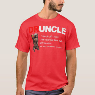 Mens Vintage Druncle Bear Funkle Beer Funny Tee Fo