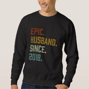 Mens Vintage Epic Husband Since 2018 Sweatshirt