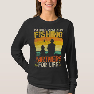 Mens Vintage Father And Son Fishing Partners For L T-Shirt