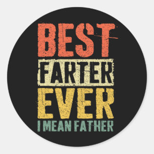 Mens Vintage Father&#; s Day Dad World&#; s Best F Classic Round Sticker