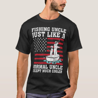 Mens Vintage Fishing Uncle Just Like A Normal Uncl T-Shirt