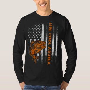 Mens Vintage Flag American Reel Cool Abuela  Fathe T-Shirt